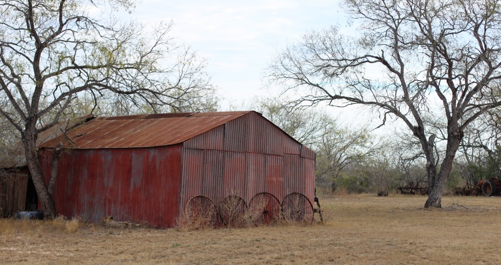 (A barn at the family farm.)