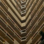 (The view from the lobby of Austin's Hyatt Regency.  It reminded me of honeycomb a little.)