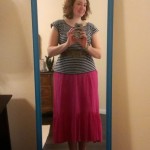 Walking with Cake: Stripes and pink skirt