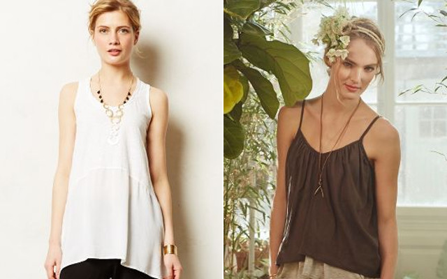 Walking with Cake: Calla Tunic by Left of Center and Layered Willow Cami by Stark X, via Anthropologie